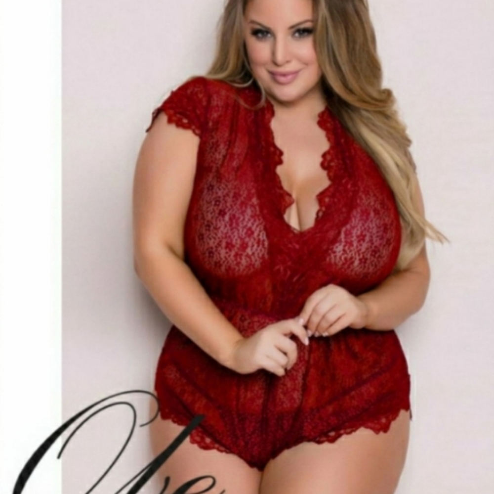 Wine colored Lingerie Teddy 14-16